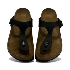 Birkenstock Gizeh Birko Black Sandals size  37 (6 1/2)